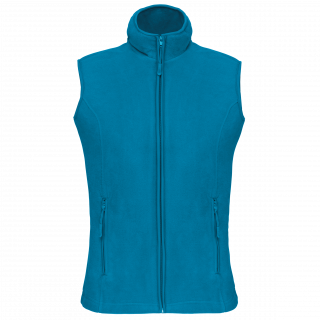 Bodywarmer micropolaire femme K906 - Tropical Blue personnalisable - Vue de face
