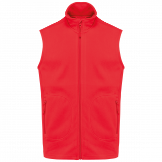 Bodywarmer micropolaire écoresponsable unisexe K9120 - Red personnalisable - Vue de face