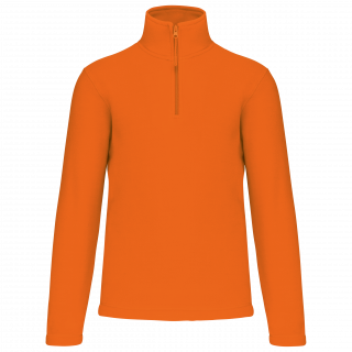 Enzo > Micropolaire col zippé homme K912 - Orange personnalisable - Vue de face