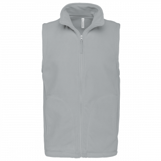 Bodywarmer micropolaire homme K913 - Snow Grey personnalisable - Vue de face
