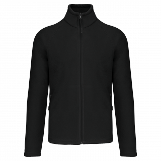 Veste micropolaire zippée manches raglan homme K917 - Black personnalisable - Vue de face