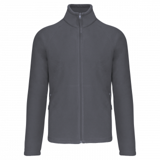 Veste micropolaire zippée manches raglan homme K917 - Convoy Grey personnalisable - Vue de face