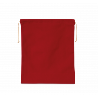 Sac coton à cordon KI0747 - Cherry Red personnalisable - Vue de face