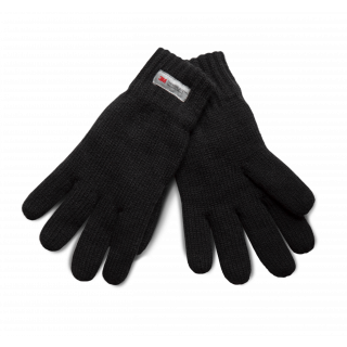 Gants Thinsulate™ en maille tricot KP426 - Black personnalisable - Vue de face