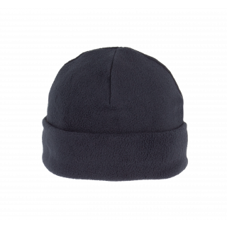 Bonnet recyclé micropolaire avec revers KP884 - Navy personnalisable - Vue de face