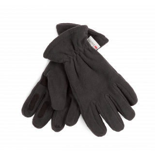 Gants recyclés micropolaire et Thinsulate™ KP887 - Dark Grey personnalisable - Vue de face