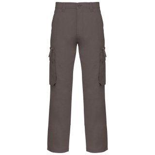 Pantalon multipoches homme KSP105 - Khaki personnalisable - Vue de face