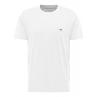 T-shirt Patch Logo Lee L60U - White personnalisable - Vue de face