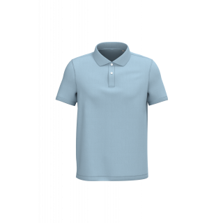 Polo écoresponsable maille piquée homme NS207 - Aquamarine personnalisable - Vue de face
