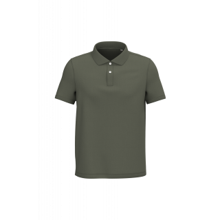 Polo écoresponsable maille piquée homme NS207 - Organic Khaki personnalisable - Vue de face
