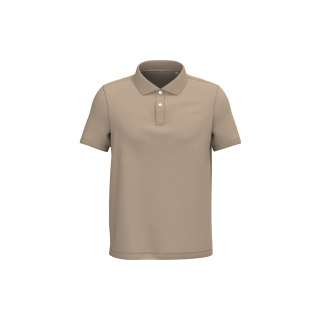 Polo écoresponsable maille piquée homme NS207 - Wet Sand personnalisable - Vue de face