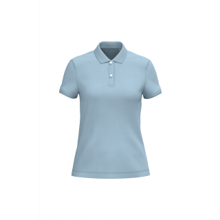 Polo écoresponsable maille piquée femme NS208 - Aquamarine personnalisable - Vue de face