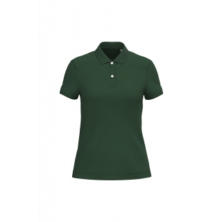 Polo écoresponsable maille piquée femme NS208 - Forest Green personnalisable - Vue de face