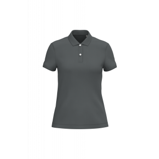 Polo écoresponsable maille piquée femme NS208 - Iron Grey personnalisable - Vue de face