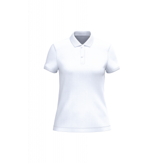 Polo écoresponsable maille piquée femme NS208 - White personnalisable - Vue de face