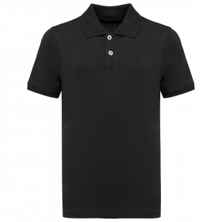 Polo écoresponsable maille piquée enfant NS209 - Black personnalisable - Vue de face