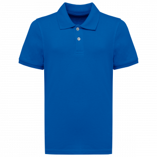 Polo écoresponsable maille piquée enfant NS209 - Sea Blue personnalisable - Vue de face