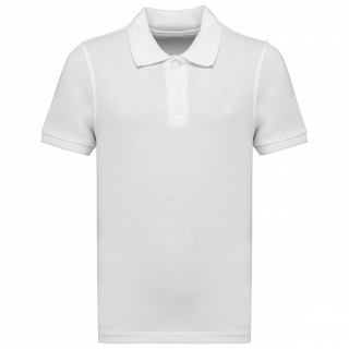 Polo écoresponsable maille piquée enfant NS209 - White personnalisable - Vue de face