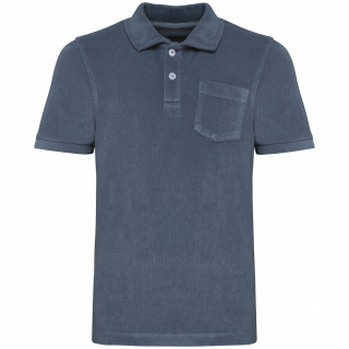 Polo écoresponsable en éponge garçon NS218 - Mineral Grey personnalisable - Vue de face