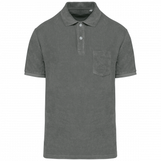 Polo écoresponsable en éponge homme NS227 - Iron Grey personnalisable - Vue de face