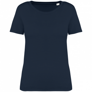 T-shirt écoresponsable délavé femme NS316 - Washed Navy Blue personnalisable - Vue de face