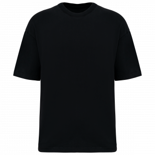 T-shirt écoresponsable oversize délavé homme NS326 - Washed black personnalisable - Vue de face