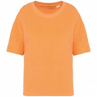 T-shirt écoresponsable en éponge femme NS328 - Apricot personnalisable - Vue de face