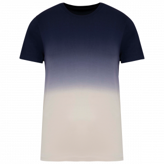T-shirt écoresponsable Dip Dye unisexe NS345 - Dip Dye Navy Blue personnalisable - Vue de face