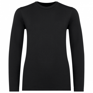 T-shirt écoresponsable manches longues enfant NS346 - Black personnalisable - Vue de face