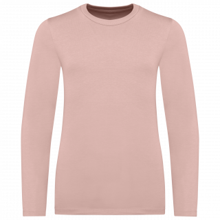 T-shirt écoresponsable manches longues enfant NS346 - Petal Rose personnalisable - Vue de face