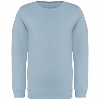 Sweat-shirt écoresponsable à col rond enfant NS403 - Aquamarine personnalisable - Vue de face