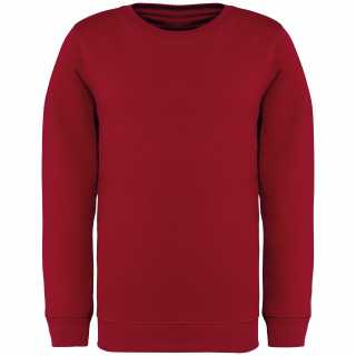 Sweat-shirt écoresponsable à col rond enfant NS403 - Hibiscus Red personnalisable - Vue de face