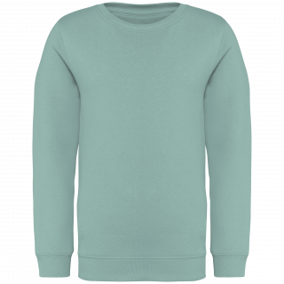 Sweat-shirt écoresponsable à col rond enfant NS403 - Jade Green personnalisable - Vue de face