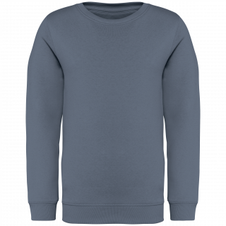 Sweat-shirt écoresponsable à col rond enfant NS403 - Mineral Grey personnalisable - Vue de face
