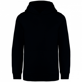 Sweat-shirt écoresponsable à capuche enfant NS404 - Black personnalisable - Vue de face