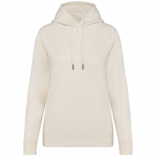 Sweat-shirt écoresponsable à capuche raglan femme NS422 - Ivory personnalisable - Vue de face