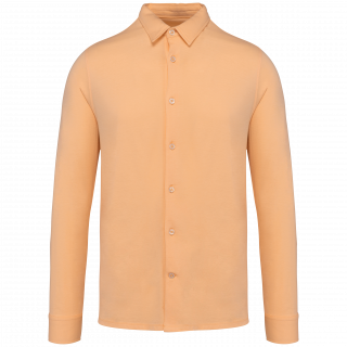 Chemise écoresponsable en jersey homme NS510 - Pastel Apricot personnalisable - Vue de face