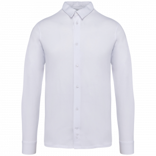 Chemise écoresponsable en jersey homme NS510 - White personnalisable - Vue de face