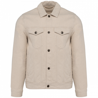 Veste écoresponsable en chanvre homme NS606 - Raw Natural personnalisable - Vue de face