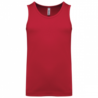 Débardeur de sport enfant PA440 - Red personnalisable - Vue de face