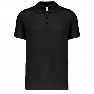 Polo manches courtes enfant PA488 - Black personnalisable - Vue de face