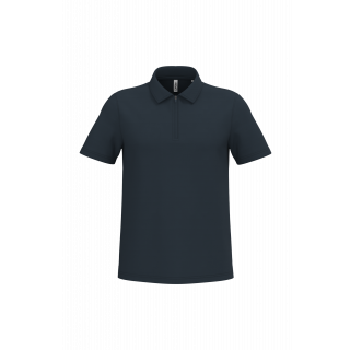 Polo de sport col 1/4 zip homme PA492 - Navy personnalisable - Vue de face