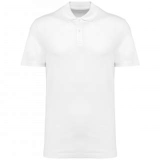 Polo Supima® manches courtes homme PK200 - White personnalisable - Vue de face