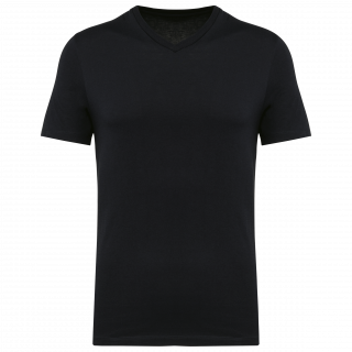 T-shirt Supima® col V manches courtes homme PK304 - Black personnalisable - Vue de face