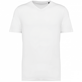 T-shirt Supima® col V manches courtes homme PK304 - White personnalisable - Vue de face