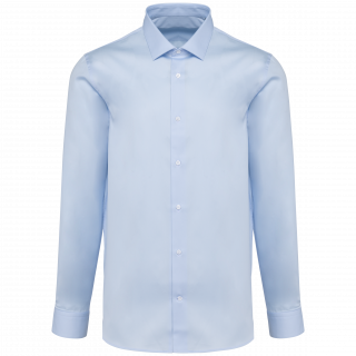 Chemise popeline manches longues homme PK500 - Essential Sky Blue personnalisable - Vue de face