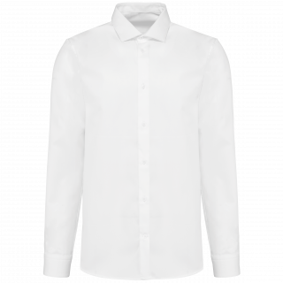 Chemise popeline manches longues homme PK500 - White personnalisable - Vue de face