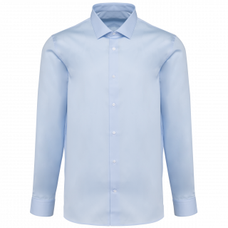 Chemise twill manches longues homme PK506 - Essential Light Blue personnalisable - Vue de face
