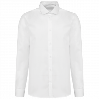 Chemise twill manches longues homme PK506 - White personnalisable - Vue de face