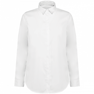 Chemise twill manches longues femme PK507 - White personnalisable - Vue de face